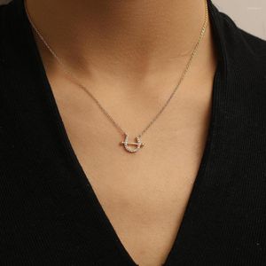 Chains Xxixx 14K Gold-Plated Exquisite Super Fairy Temperament U-Shaped Collarbone Chain Girl Necklace Female Korea X-195