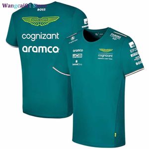 남자 티셔츠 Aston Martin Aramco Cognizant F1 2023 공식 팀 티셔츠 23 New F1 Formula One 레이싱 팀 Aston Martin Aramco Cognizant Lance Stroll Driver 0323H23