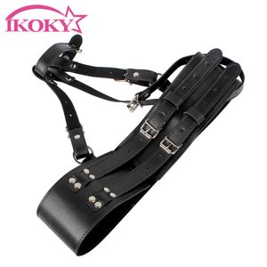 Toys para adultos ikoky chastity cintury arnness wand titular de couro pu forçado orgasmo sm bondage feminino masturbador sexo para mulheres 230314