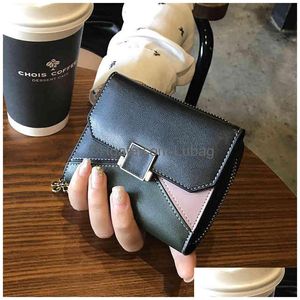 Portamonete Real Cowe Wallet Womens Short Card Bag Integrato Piccola e grande capacità Più di 20 slot Ins Fashion Lage Leather D Dha2D