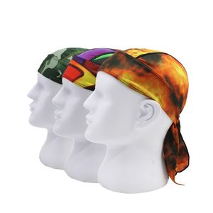 Berretto da ciclismo Quick Dry Camo Summer Men Running Equitazione Foulard Ciclismo Pirate Cap Fascia Uomo Sport Bandana HCS216