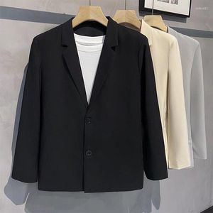 Men's Suits Leisure Suit Men's Blazers Spring Autumn Slim Single Coat Korean Style Streetwear Trend Solid Color Small Jacket E861