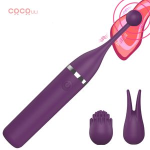 Vibratori G-Spot per donne 3 caps Sostituzione Lick Stimolatore clitorideo Massaggiatore capezzoli Masturbatore femminile Giocattoli sessuali Adulti 230314