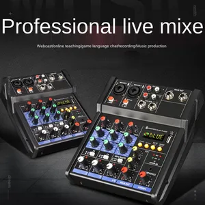 Console de mixagem portátil de mistura portátil profissional de 4 canais