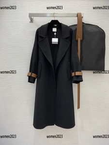 Kobiet Trench Płaszcze Lady Obiterwearu dziewczyna wiatrówka rozmiar s-l wełniany tkanina bez guzika Placket z kurtką z paska nowe produkty Mar06