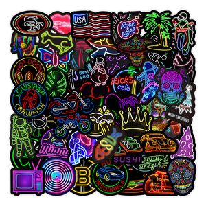 Neon Light Stickers Vinyl Skateboard DIY Stickers Suitable for Graffiti Car Guitar Motorcycle Luggage Suitcase Classic Toy Decal