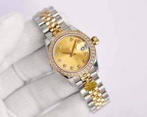 Mit Box Damenuhren Saphirglas Automatik mechanisch 2813 Hochwertige Datejust-Uhren Jubiläums-Rotgold-Diamantlünette Damenuhr Geschenk 28 mm Montre De Luxe 58