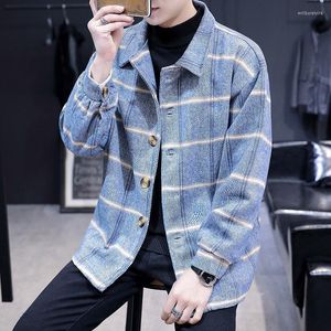 Men's Wool & Blends Autumn Fashion Jacket Coat Men Corduroy Turn Down Collar Pockets Mens Jackets Casual Outerwear Windbreaker Male Will22