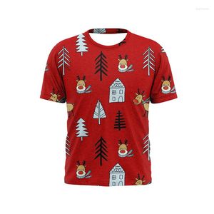 Męskie koszule świąteczne kreskówka okrągła szyja można dostosować wygodne i oddychające koszulka swobodne ubranie dla mężczyzn kobiety xxs-6xl