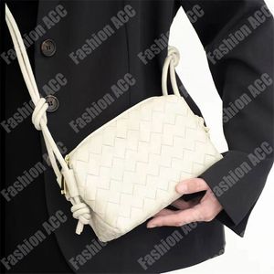 Borsa a tracolla di design donna lavorata a maglia di moda Borse a tracolla classiche in pelle morbida Borsa di lusso con cerniera Borse per fotocamera casual da uomo