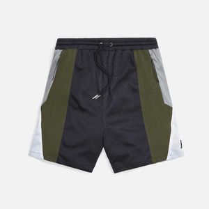 Kith Shorts Męskie szorty Designer Designer Drogowa jakość patchwork siatka Kith moda szorty Mężczyźni 1 1 Kith Women Zipper Pockets Shorts Breenics 132