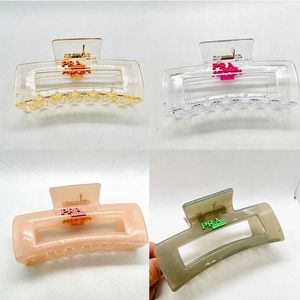 Women Letter Acrylic Hair Claws Cute Transparent Letter Claw Clamps for Gift Party