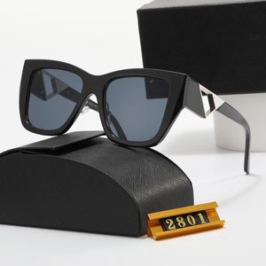 2801 Designer-Sonnenbrille, klassische Brille, Goggle, Outdoor-Strand-Sonnenbrille für Mann und Frau, 3 Farben, optional, dreieckige Signatur