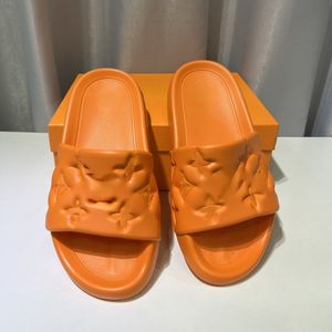 Pantofole box, sandali da esterno in gomma goffrata, bianco, arancione, nero, verde, blu, sandali da spiaggia coppia, pantofole da interno estive per uomo e donna