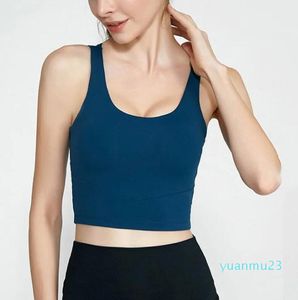 LL-W031 Donne Yoga Outfit Vest Ragazze Running Fast Dry Reggiseno attillato Ladies Casual Yoga Outfit Abbigliamento sportivo per adulti Esercizio Palestra Abbigliamento fitness Hollow 02 Top