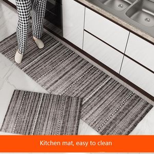 Carpets Striped Kitchen Mat Printed Thin Bathroom Carpet Simple Floor Home Doormat Modern Living Room Area Rug Non-slip