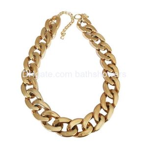 Other Dog Supplies Fashion Luxury Collar Decorative Pet Accessories Designer Gold Necklace Adjustable Cuban Chain French Bldog Small Dhvnz