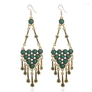 Baumeln Ohrringe Vintage Brincos Mode Geometrie Tropfen Für Frauen Antike Gold Farbe Schmuck Dreieck Lange Quaste Bijoux