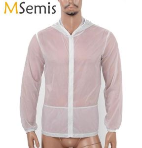 Erkekler güneş koruyucu ceket ten ceket seksi ultratin şeffaf uzun kollu kapüşonlu kaplama nefes alabilir UV koruyucu plaj kıyafeti kapak1622307