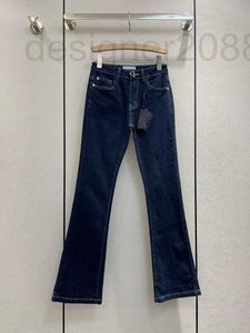 Damen-Jeans-Designer-Jeans mit mittlerer bis hoher Taille und leicht ausgestellten Jeans sind vielseitige, dünne, einfarbige, lässige Bodenwischhosen im Frühling und Sommer G9GV