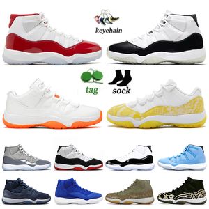 Niski 11s męskie kobiety Jumpman 11 buty do koszykówki DMP Cherry Cool White Białe cement wyhodowany Space Space Jam węża północnego granatowe high retors retorory trampki