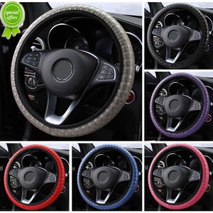 Nuovo coprivolante per auto in pelle intrecciata elastica senza anello interno per JEEP-Wrangler JK per ford-TAURUS per HONDA-HR-V per AUDI-Q