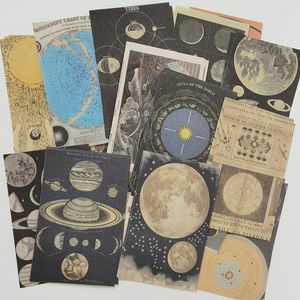 Fogli Vintage Galaxy Moon Decorazione Materiale Carta Scrapbooking Journal Diario fai da te Collage Junk Background Craft