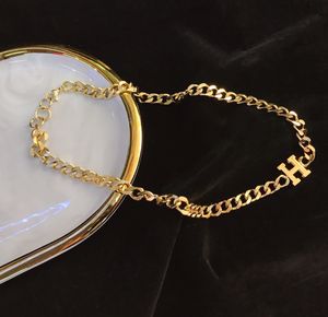 Lyxdesignhalsband Chokerkedja 18K Guldpläterad rostfritt stål halsband hängande mode kvinnor bröllop gåvor smycken tillbehör x187