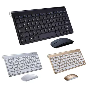 Mini Multimedia Full-size Keyboard Mouse Combo Set 2.4G Wireless Silent Keyboard And Mouse For Mac Notebook Laptop Desktop PC