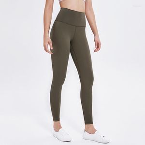 Calças ativas Tights Yoga Women Workout Leggings Gym GinArcha barbell Sports Troushers High Casting Fitness Running Leggins