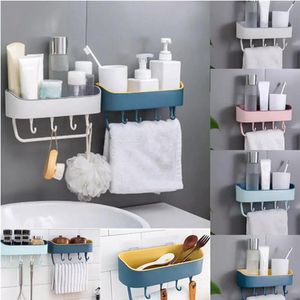 Bathroom Storage & Organization 2023 Est Plastic Shelf Creative Shower Shampoo Holder 4 Colors Punch-free ShelfStorage Organizer