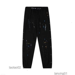 Men's Pants Galleries Dept Designer Sweatpants Sports Correct Hand-painted Ink Splashing Graffiti Loose High Street Breasted Casualoxp1