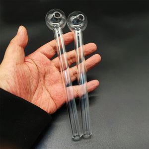 2023 New Smoking Helix Clear/Colourful Smoking Pipes 20CM 8 Inches Large Oil Burner Big Large Pyrex Glass Oil Burner Pipes Glass Tube Nails