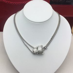 collana panthere per donna designer per uomo diamante smeraldo placcato oro 18 carati la più alta qualità di contatore stile classico moda lusso regali premium 014