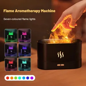LED aydınlatma simülasyonu ile ultrasonik hava nemlendirici parfüm nemlendiriciler renkli alev kokusu usb küçük ev
