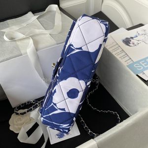 Klasik Alışveriş Çantası Tasarımcı Çantası Bir Omuz Taşınabilir Çapraz Beden Sonbahar ve Kış Serisi Patlama Mavi ve Beyaz Baskılı Bez Çin Stili 5A Kalite