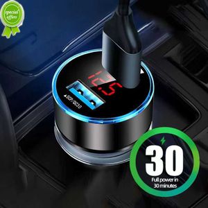 New 3.1A Dual USB Car Charger QC3.0 Adapter LED Digital Display Voltmeter Super Fast Car Charging For iPhone Xiaomi Samsung Huawei