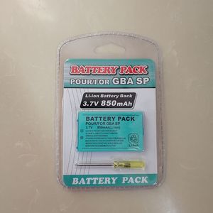 Batteria ricaricabile per lettore di giochi GBA SP da 3,7 V 850 mAh con kit di strumenti