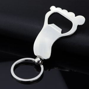 Alloy Bigfoot Bottle abridor Chain Chain Little Feet Keychains Bag Favors Favores de Baby Soff Party Gift Ring Dh454