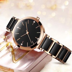 Leisure Quartz Watches Ceramic Strap Waterproof Ladies Mashing Orologio Di Lusso Sports Style