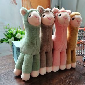 LLavero de juguete de peluche, muñeco pequeño y bonito, bolso de muñeca, joyería para niña, mochila con corazón, colgante grande, simulación de alpaca