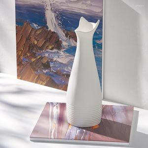 Vasos vasos de cerâmica branca vaso de água seca cultura de água criativa