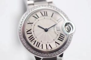 Kwarcowy zegarek kwarcowy srebrny stal nierdzewna średnica diamentowa 28 mm33 mm japońskie ruch premium Super elektroniczny jasnoniebieski twarz Wodoodporny zegarek