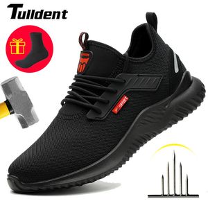 Säkerhetsskor arbete Sneakers Steel Toe Shoes Men Safety Shoes Puncture-Besynliga arbetsskor Stövlar Fashion Intestructible Footwear Security 230314