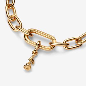 Rose gold charms bracelet teeth love pendant fashion party women designer fit Pandora jewelry chain bracelets beads