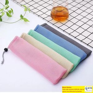 Travel Tableware Bag Mesh Packing Organizer For Tableware Portable Picnic Camping Bag Fork Spoon Drinking Straw Pipe Pouch