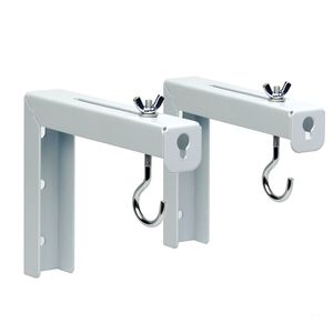 Andra projektortillbehör 1Pair Wall Mounted Hanging Heavy Duty Metal L Bracket Screen With Hook 230316