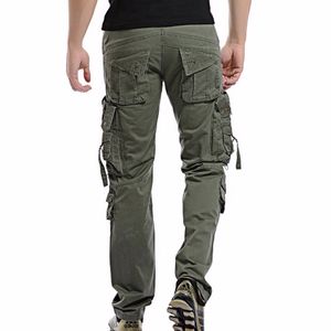 Herrbyxor mode militära lastbyxor män byxor overalliserar casual baggy armé last byxor män plus storlek multi-pocket taktiska byxor 230316