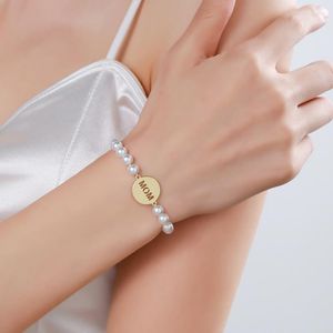 Strang Europäische und amerikanische Mode Damen Perle vielseitig einfach MOM Muttertag Armband Schmuck Geschenk