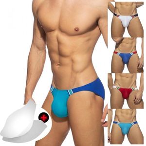 Mutande Uomo Slip a rete imbottito Push Up Bugle Pouch Bikini traspirante Tanga Hombre Intimo Sospensorio Mutandine perizoma Costumi da bagno Costume da bagno